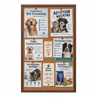 WIDE WOOD 14x22 Framed Cork Bulletin Board (Open Face with 2" Wide Wood Frame)