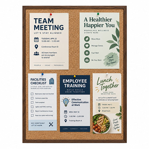 WIDE WOOD 24x30 Framed Cork Bulletin Board (Open Face with 2" Wide Wood Frame)