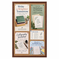 WIDE WOOD 24x36 Framed Cork Bulletin Board (Open Face with 2" Wide Wood Frame)