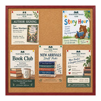 WIDE WOOD 30x30 Framed Cork Bulletin Board (Open Face with 2" Wide Wood Frame)