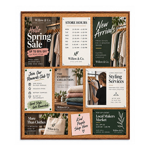 WIDE WOOD 30x36 Framed Cork Bulletin Board (Open Face with 2" Wide Wood Frame)