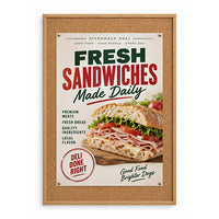 WIDE WOOD 30x40 Framed Cork Bulletin Board | Message Board with Bold, Flat Face, 2-inch Wide Profile in 3 Hardwood Finishes