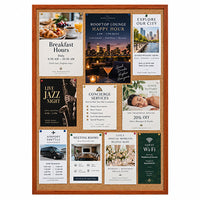 WIDE WOOD 36x48 Framed Cork Bulletin Board | Message Board with Bold, Flat Face, 2-inch Wide Profile in 3 Hardwood Finishes