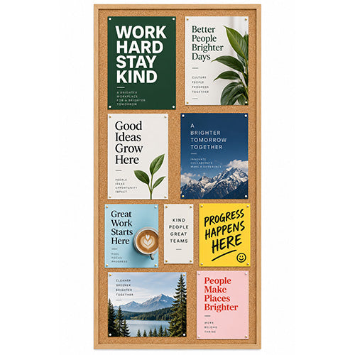 WIDE WOOD 36x72 Framed Cork Bulletin Board (Open Face with 2" Wide Wood Frame)