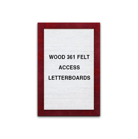 Access Letterboard 10 x 12 Open Face 361 Wood Framed FELT Letter Board