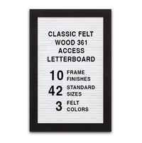 Access Letterboard 24 x 36 Open Face 361 Wood Framed FELT Letter Board