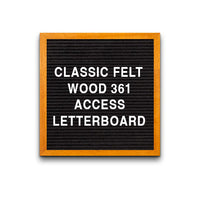 Access Letterboard 40 x 40 Open Face 361 Wood Framed FELT Letter Board