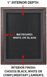 Wood Oak Shadow Box Displays 1" Deep | Empty Wooden Oak Shadow Box Frames
