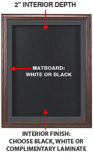 Wood Oak Shadow Box Displays 2" Deep | Empty Wooden Oak Shadow Box Frames