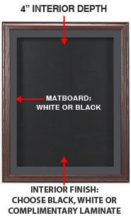 Wood Oak Shadow Box Displays (4" Deep) | Empty Wooden Oak Shadow Box Frames