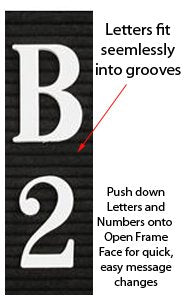 Open Face Felt Letter Boards 18x24 Portrait and Landscape Sizes - Felt Letterboards