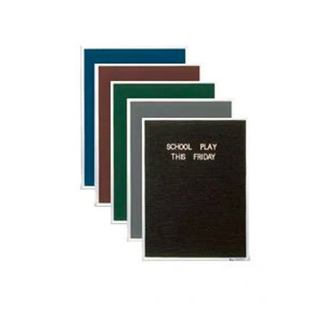 Open Face Framed Felt Letter Board 30x30 with Silver Trim Frame