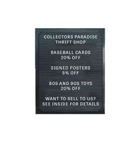 Open Face Thermoformed Plastic Letter Board 16 x 20 with Black Cardboard Backing