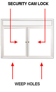 Outdoor Enclosed Dry Erase Markerboard with Header (2 and 3 Doors) - White Porcelain Steel