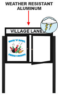 Outdoor Enclosed Marker Board Stands 2 and 3 Door