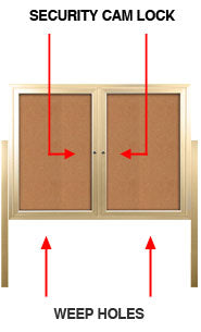 Outdoor Enclosed Poster Swing Cases with Legs (Multiple Doors)