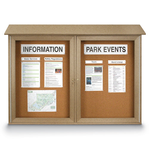 Outdoor Message Center 50x40 (Shown in Sand) (2-DOORS)