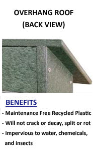 Eco-Design 48"x 36" Outdoor Message Center with Bulletin Board, Faux Wood Information Board and Top Hinged Cabinet Door