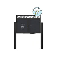 Outdoor Enclosed Letter Boards with Message Header 2-3 Doors