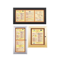 Radius Edge Outdoor Enclosed Menu Cases For 11" x 14" Portrait Size Menus