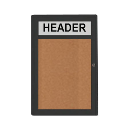 Outdoor Enclosed Menu Cases with Header & Lights (Radius Edge)