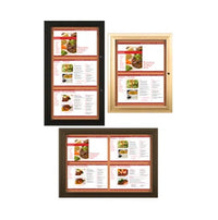 Indoor Enclosed Menu Cases with Lights for 11" x 17" Landscape Menu Sizes