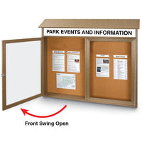 40x40 Message Center Hinged with 2 Doors (OPEN VIEW)