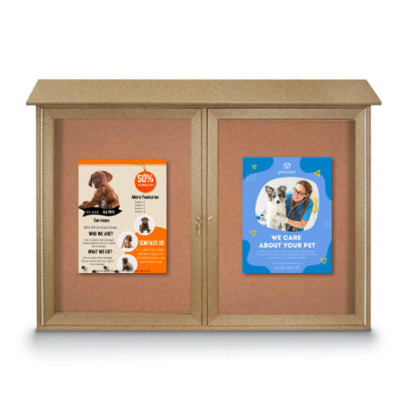 Outdoor Message Center 48" x 48" with 2 Doors