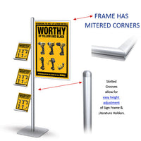 POSTO-STANDS™ 24x36 Quick Change Offset Slide-in Frame