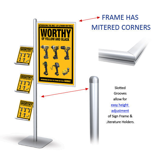 POSTO-STANDS™ 24x36 Quick Change Offset Slide-in Frame