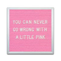 PINK FELT LETTER BOARD