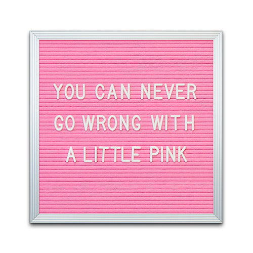 PINK FELT LETTER BOARD