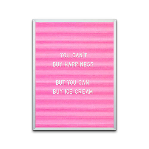 PINK FELT LETTER BOARD