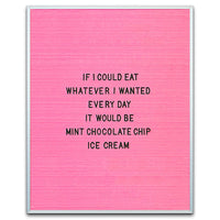 PINK FELT LETTER BOARD