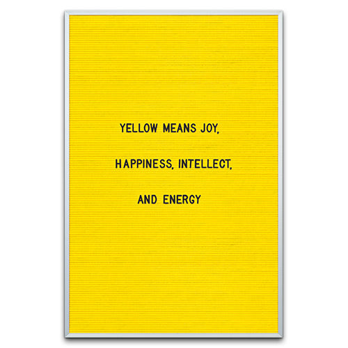 LEMON YELLOW FELT LETTER BOARD
