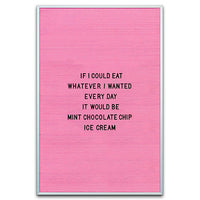 PINK FELT LETTER BOARD