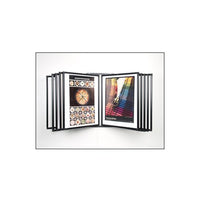 Plastic Swinging Panel Flip Poster Displays | 5 and 10 Wall Panels in Eight Frame Sizes + 3 Finishes