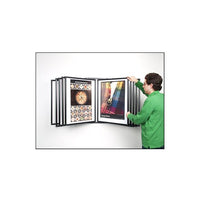 Plastic Swinging Panel Flip Poster Displays | 5 and 10 Wall Panels in Eight Frame Sizes + 3 Finishes