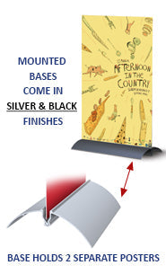 Quick Snap Counter Top Poster Board Display Stand | Steel Base 5.5" Wide