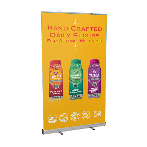 EVEREST Retractable Banner Stand | 59" Wide Banner | Single Sided Bannerstand