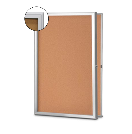 Super Slim Enclosed Bulletin Boards with Radius Edge Corners 10 Sizes