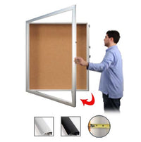 Large Shadow Box SwingFrames with Corkboard & SUPER WIDE-FACE Metal Frame | 7" Deep Shadowbox Interior