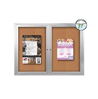 SwingCase 72 x 24 Outdoor Enclosed Bulletin Boards 2 DOOR