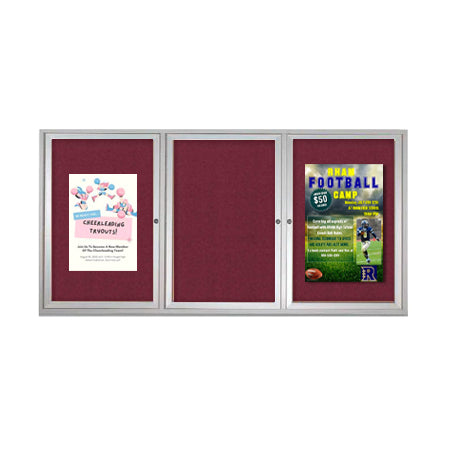 SwingCase 72 x 48 Outdoor Enclosed Bulletin Boards 3 DOOR