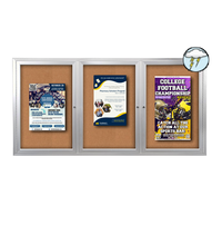 SwingCase 84 x 30 Outdoor Enclosed Bulletin Boards 3 DOOR