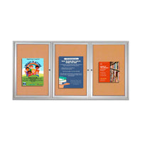 SwingCase 84 x 48 Outdoor Enclosed Bulletin Boards 3 DOOR