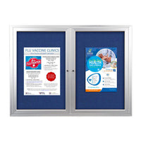 All-Weather, Extra Large SwingCase 96 x 36 Outdoor Enclosed Bulletin Boards with Two Lockable Doors