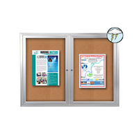 SwingCase 96 x 48 Outdoor Enclosed Bulletin Boards 2 DOOR