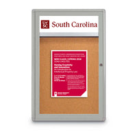 27 x 40 Indoor Enclosed Bulletin Board with Header (Rounded Corners)