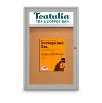 30 x 40 Indoor Enclosed Bulletin Board with Header (Rounded Corners)